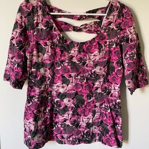 Floral peplum top